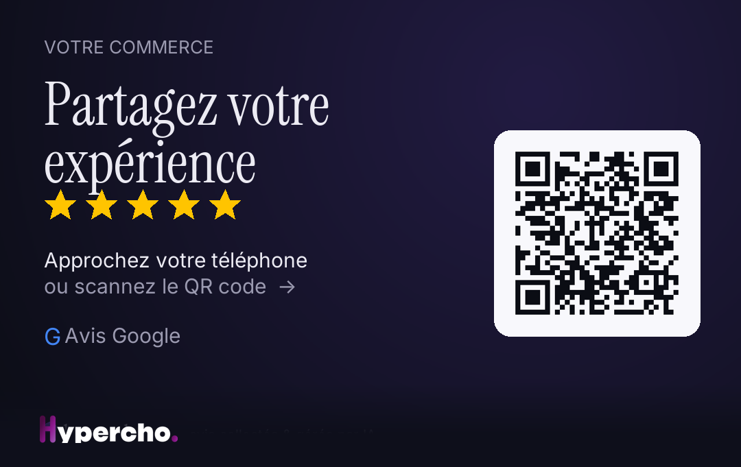 Plaque NFC avis Google Hypercho